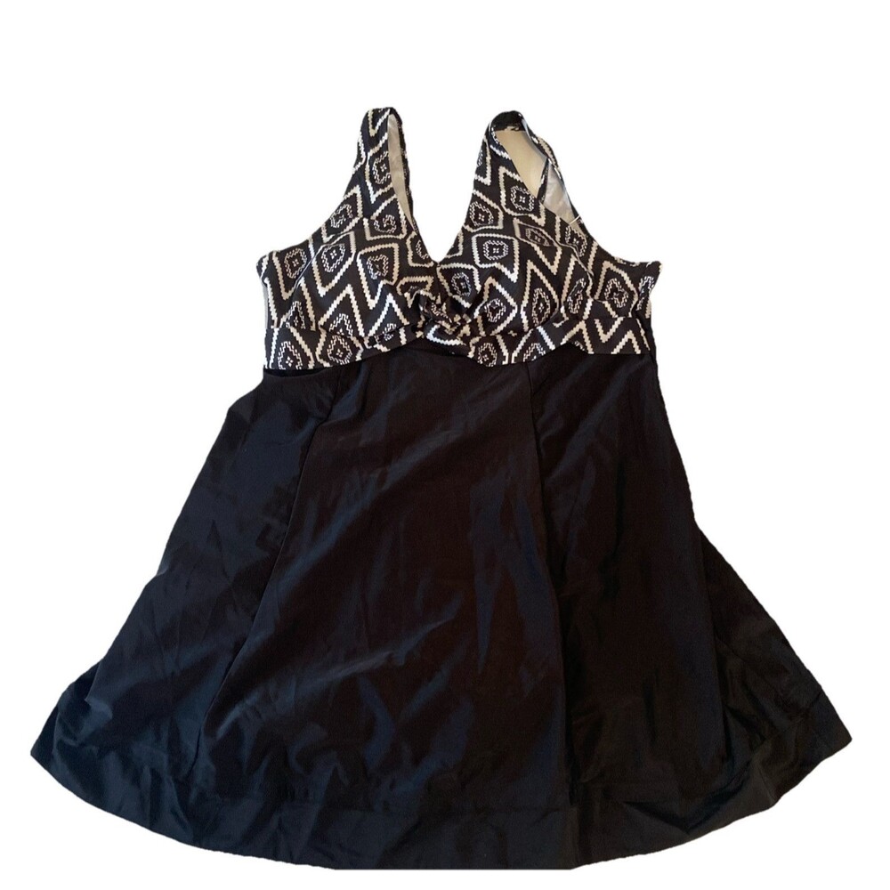 Summer Mae Womens Black Swimsuits with Shorts One Piece Bathing Suit Large